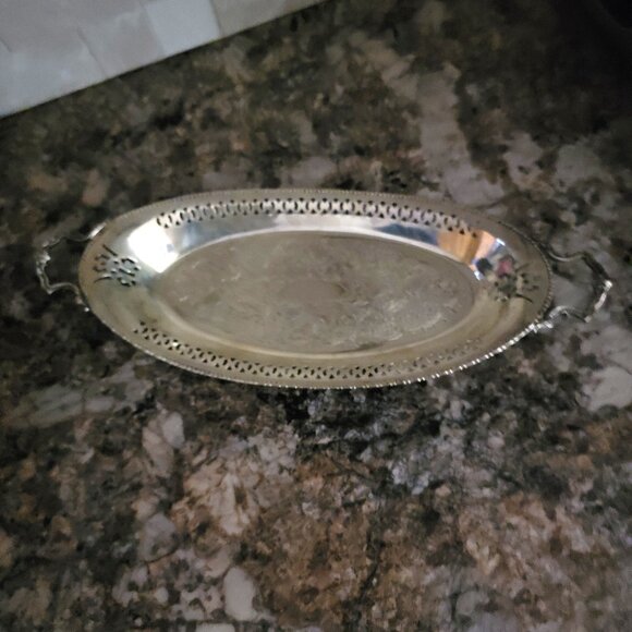 Vintage “N W Mounts” Silver Serving Tray-mid-last century - Picture 1 of 5